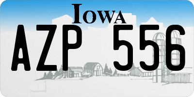 IA license plate AZP556