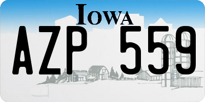 IA license plate AZP559