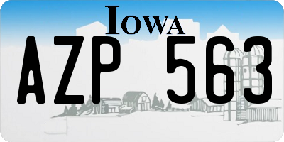 IA license plate AZP563