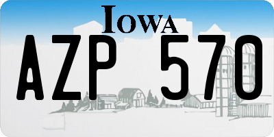 IA license plate AZP570