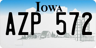 IA license plate AZP572