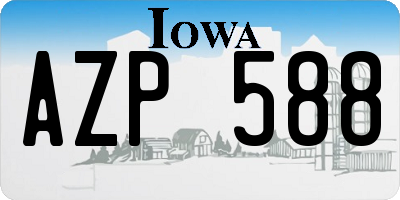 IA license plate AZP588