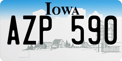 IA license plate AZP590