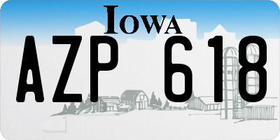 IA license plate AZP618