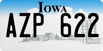 IA license plate AZP622