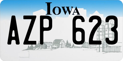 IA license plate AZP623