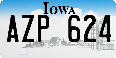 IA license plate AZP624