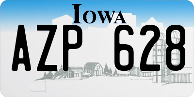 IA license plate AZP628