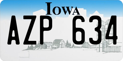 IA license plate AZP634