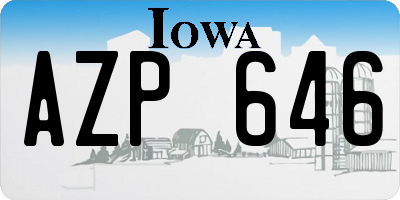 IA license plate AZP646