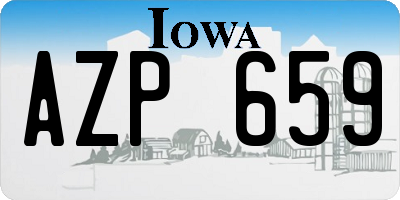 IA license plate AZP659