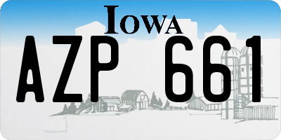 IA license plate AZP661