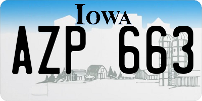 IA license plate AZP663