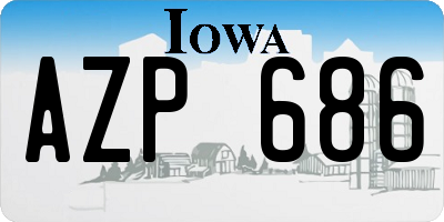 IA license plate AZP686