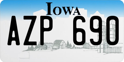 IA license plate AZP690