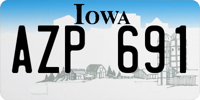 IA license plate AZP691