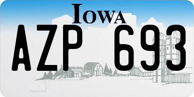 IA license plate AZP693