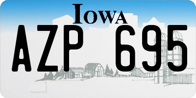 IA license plate AZP695
