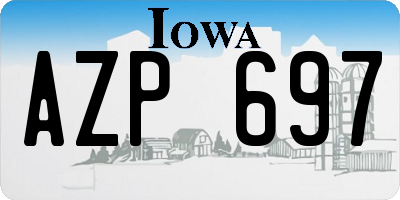 IA license plate AZP697