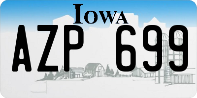 IA license plate AZP699
