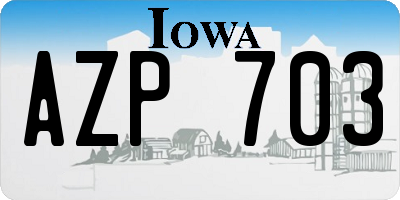 IA license plate AZP703