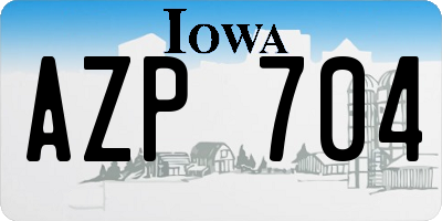 IA license plate AZP704
