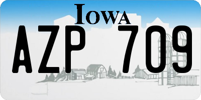 IA license plate AZP709