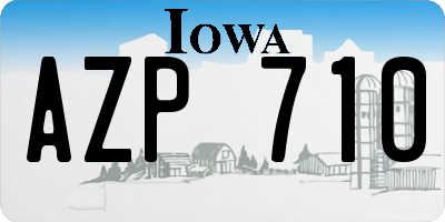 IA license plate AZP710
