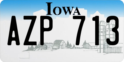 IA license plate AZP713