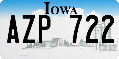 IA license plate AZP722