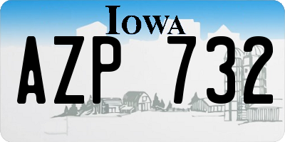 IA license plate AZP732