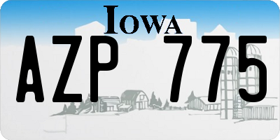 IA license plate AZP775