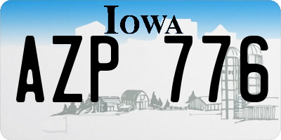 IA license plate AZP776