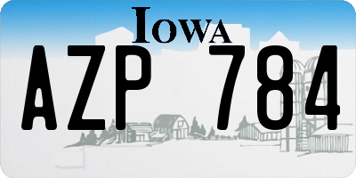 IA license plate AZP784