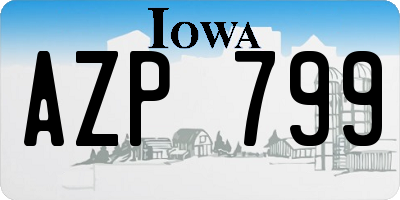 IA license plate AZP799