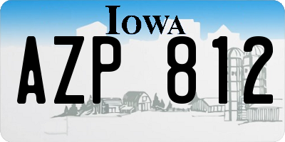 IA license plate AZP812
