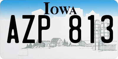 IA license plate AZP813