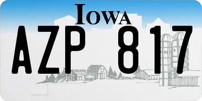IA license plate AZP817