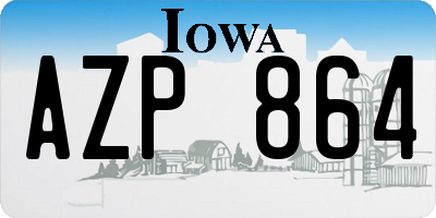 IA license plate AZP864
