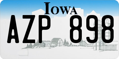 IA license plate AZP898