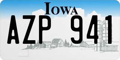 IA license plate AZP941
