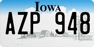 IA license plate AZP948