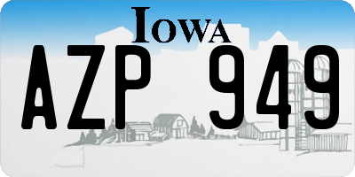 IA license plate AZP949