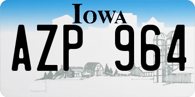 IA license plate AZP964