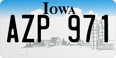 IA license plate AZP971