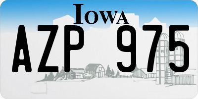 IA license plate AZP975