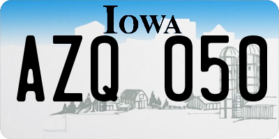 IA license plate AZQ050