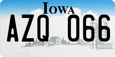 IA license plate AZQ066