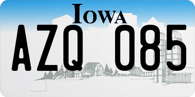 IA license plate AZQ085