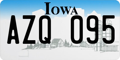 IA license plate AZQ095